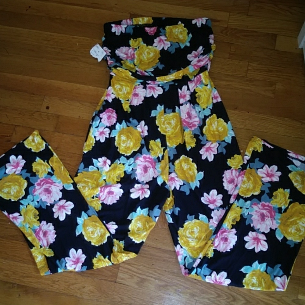Tube jumpsuit floral
